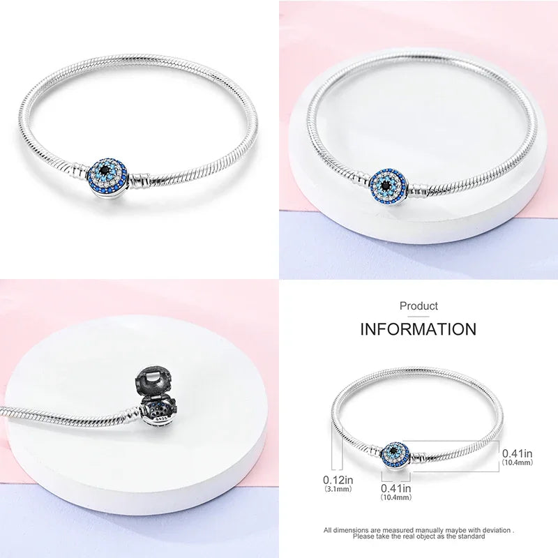 Hot Sale 925 Silver Color Evil Eye Charm Demon Eye Bead For Original  Bracelet&Bangle DIY Making Fashion Jewelry Gift