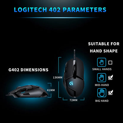 Logitech G402 Gaming Mouse | Built for Intense Use, Home & Office