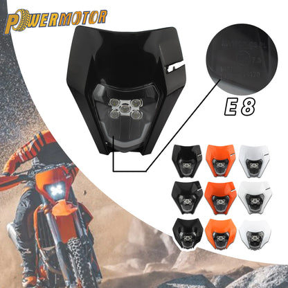 Motorcycle Headlight Plate LED Headlamp for KTM EXC EXCF SX XC 150 250 350 450 Fairing Dirt Bike Motocross Accessories Enduro