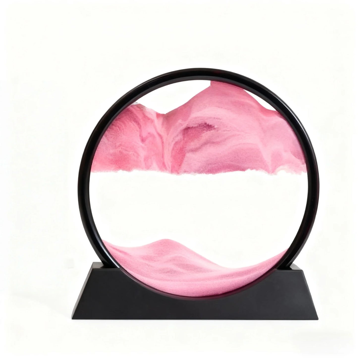 Office Home Decor 3D Extract Hourglass Quicksand Moving Sand Art Picture Round Glass Deep Sea Sandscape Craft Flowing Painting