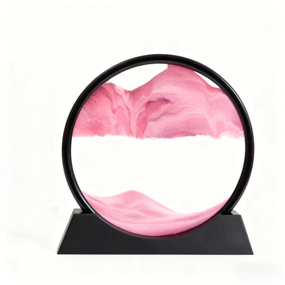 Office Home Decor 3D Extract Hourglass Quicksand Moving Sand Art Picture Round Glass Deep Sea Sandscape Craft Flowing Painting