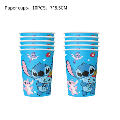 Stitch Party Supplies For Child Lilo And Stitch Birthday Party Decorations Balloons Banner Tablecloth Backdrop Tableware