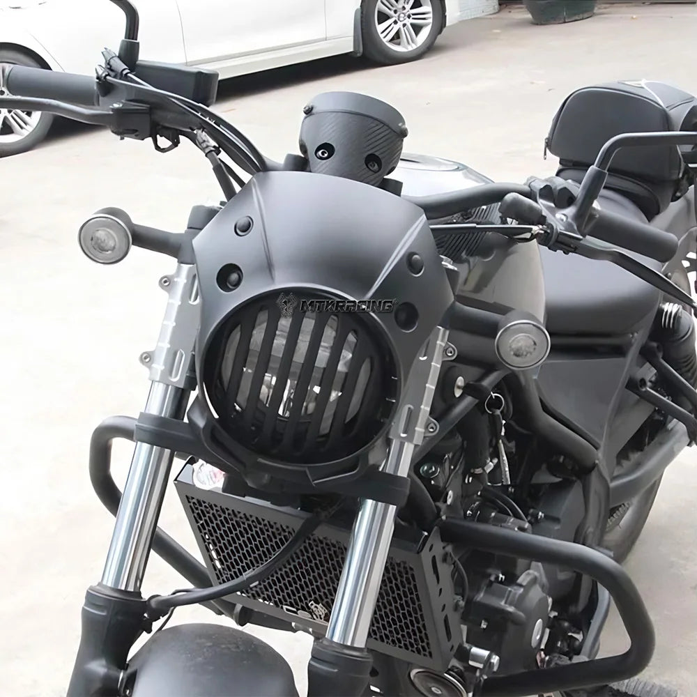 Motorcycle Front Headlight Fairing Cover For Honda Rebel CMX 500 300 CMX300 CMX500 2017-2024 Windshield Cowl Cover Accessories