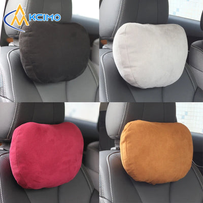 1Pc Suede Car Headrest Neck Support Seat For Maybach Design S Class Soft Universal Adjustable Car Neck Pillow Car Accessories
