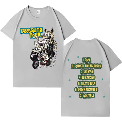 Rapper Lucho Rk La Pantera Ta Facil Tour Harajuku Print T-shirt 2026 Men Women Hip-hop Cozy Casual Cotton Tshirts Fans Gift