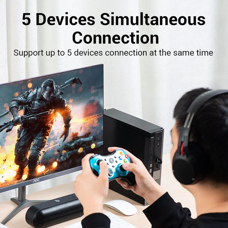 Vention USB Bluetooth 5.0 Adapter Wireless for PC Windows 7/8/8.1/10/11 Bluetooth Receiver & Transmitter For Speaker Earbuds