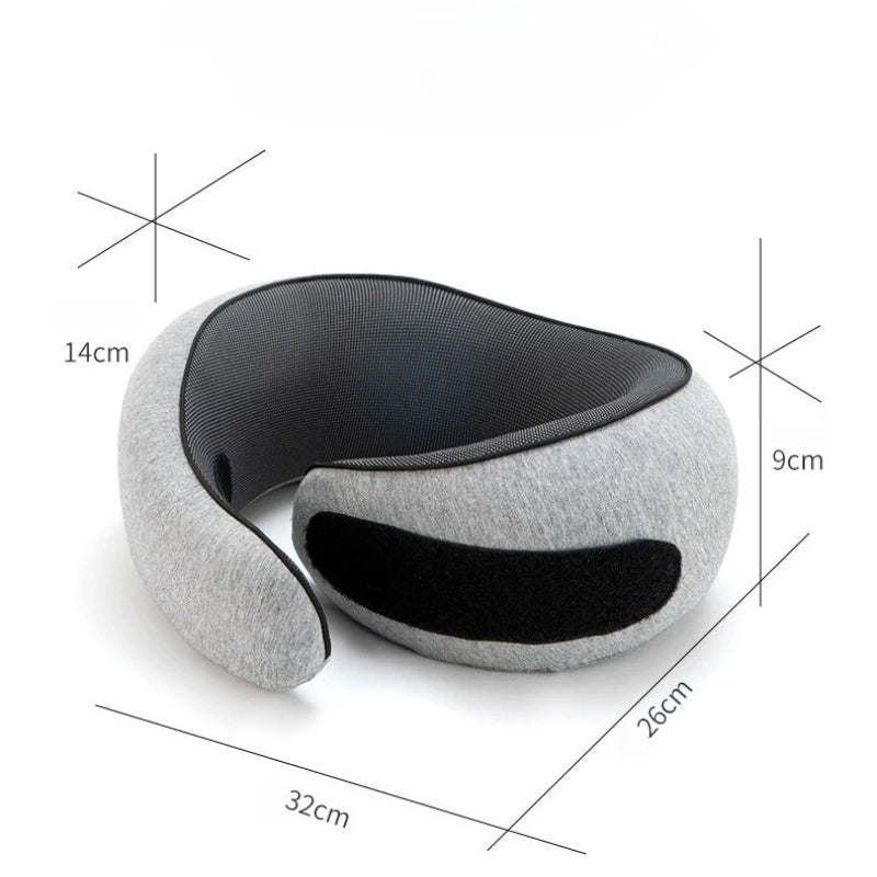 Portable Travel Neck Pillow Adjustable Foam U-shaped Pillow Snail Style Memory Foam Neck Support , Cars,Office Naps Neck Pillow