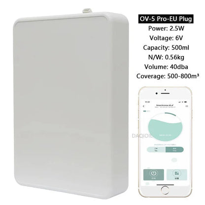 Smart Aroma Diffuser Wall Mounted Essential Oil Diffuser  APP Control Fragrance Diffuser Big Coverage Scent Machine Hotel Home