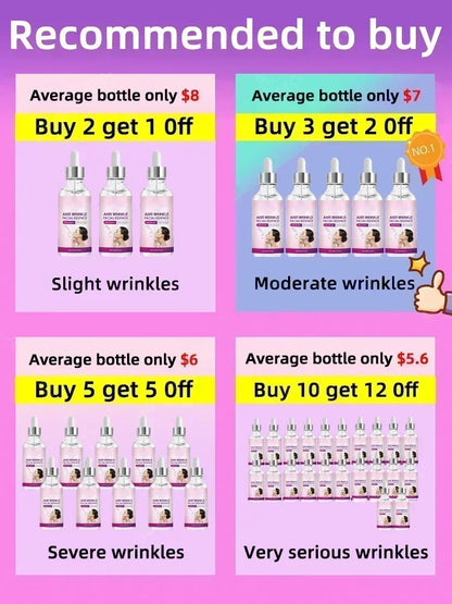 Facial Anti-Wrinkle Serum Fade Fine Lines Anti-Aging Whitening Moisturizing Remove Freckles Brighten Facial Skin Care