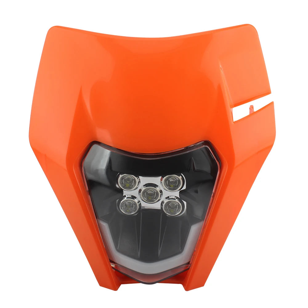 Motorcycle Headlight Plate LED Accessories for KTM EXC SX MX 250 300 450 Fairing Motocross Dirt Bike Supermoto Enduro Headlight
