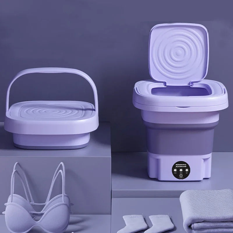 2025 Folding Washing Machine Portable Mini Dehydratable Dormitory Student Socks Underwear Panties Home Appliance Free Shipping