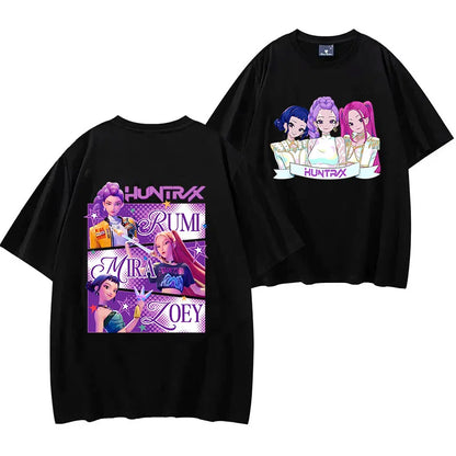K-pop Kpop Demon Hunters 2026 Film Graphic T-Shirt Men Women 100% Cotton High Quality Fashion Casual Unisex Girls Tee