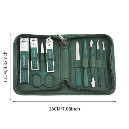 Nail Clipper Set 9-piece Stainless Steel Nail Pliers Manicure Nail Nail Exfoliating Tools Personal Care Beauty Complete Manicure