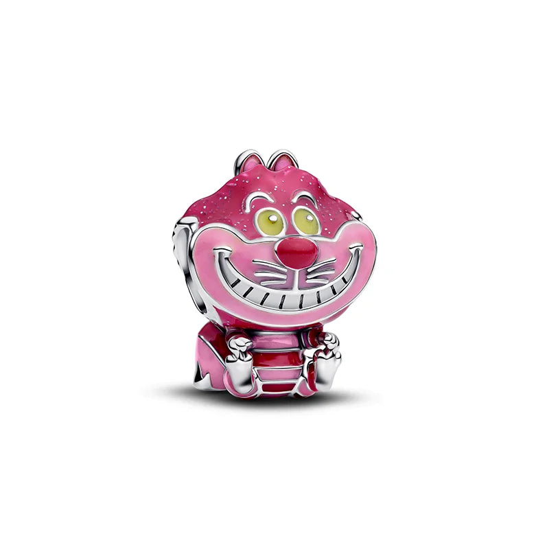 Disney Plata De Ley 925 Silver Charm Monster Activity Flowers Pendant Beads Original Women Bracelets Bangles DIY Jewelry Gift