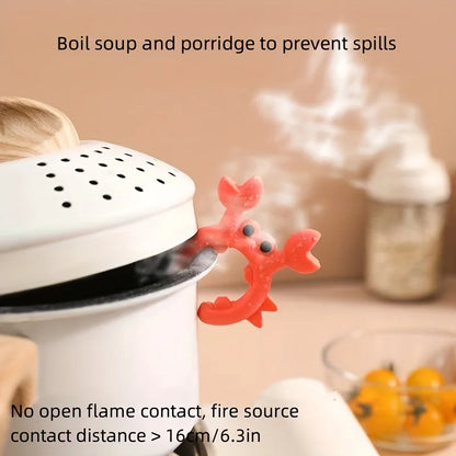 Crab-Shaped Silicone Spatula Holder - Heat-Resistant Kitchen Utensil Rest, Essential Cooking Accessory for Safe and Easy Storage