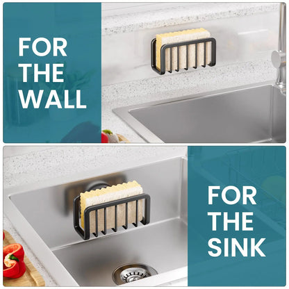 TAILI Sponge Holder for Kitchen Sink Organizer with Suction Cup Rustproof Sink Caddy for Sponges Removable Kitchen Sponge Holder