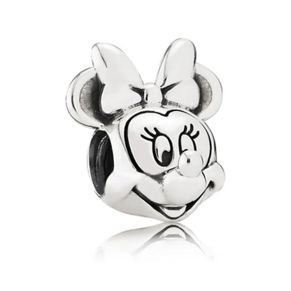 Hot Sell 925 Silver DIY Beads Jewelry Charms Bracelet Mickey Minnie Princess Christmas Stitch Robots Marvel Cute Miniso Disney