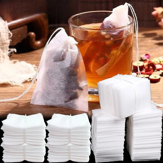Disposable Cooking Filter Bags with Drawstring Non-Woven Fabric Bags for Straining Soup Oil and Herbal Residue Kitchen Essential