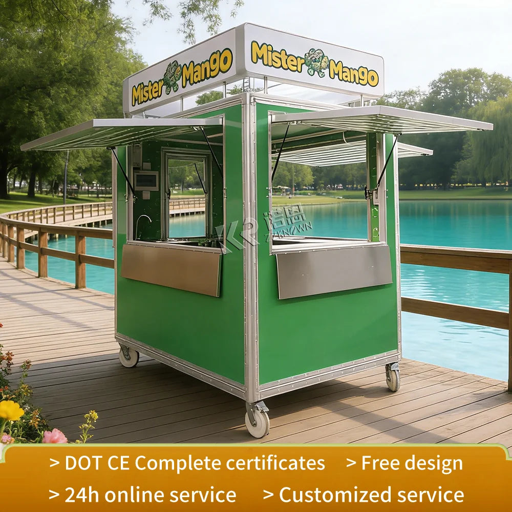 Food Truck for Sale Europe Mobile Food Kiosk Catering Trailer Fast Food Truck Coffee Stall Concession Food Trailer for Sale
