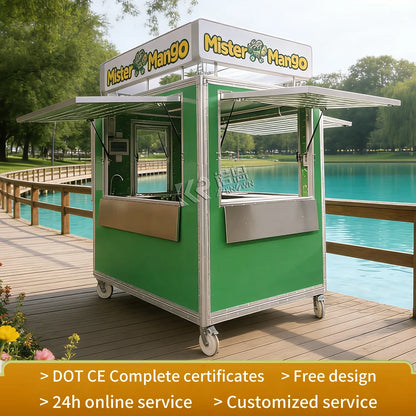 Food Truck for Sale Europe Mobile Food Kiosk Catering Trailer Fast Food Truck Coffee Stall Concession Food Trailer for Sale