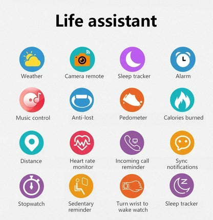 Smart Watch for Women Men Wristwatch Bluetooth Connected Phone Player Music Fitness Sport Bracelet Sleep Monitor Digital Watches