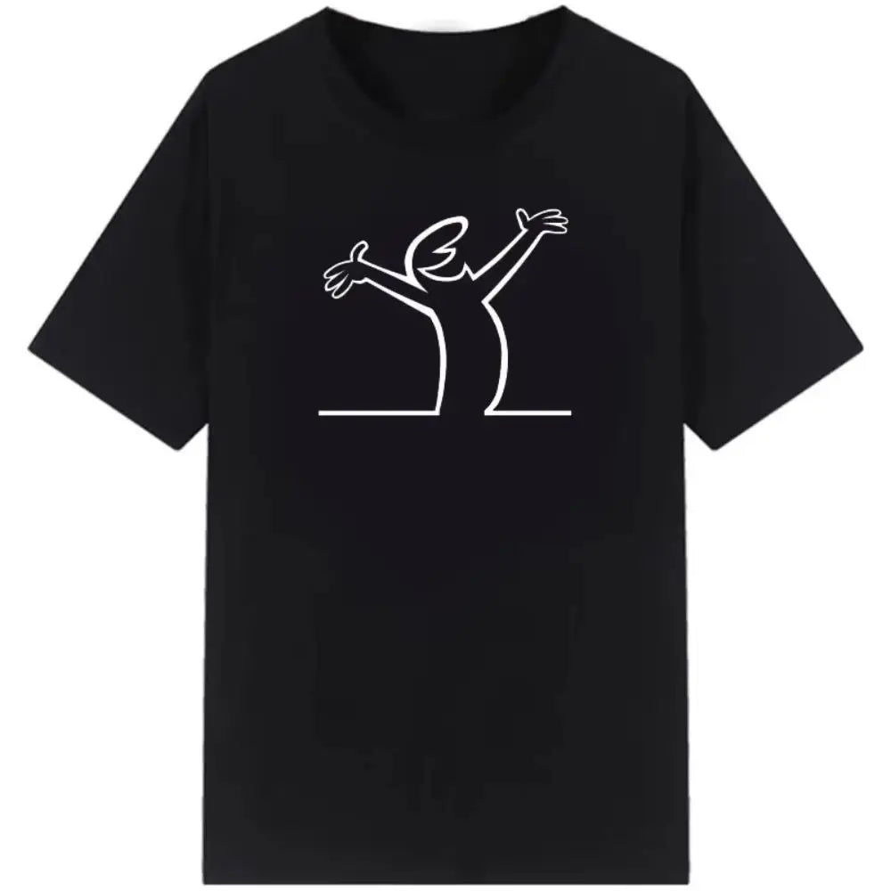 Funny Meme Tops Creative La Linea The Line Osvaldo Cavandoli TV T-Shirt Men Fashion Women's T Shirts Streetwear Tee Casual Tops