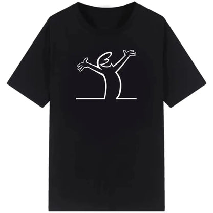 Funny Meme Tops Creative La Linea The Line Osvaldo Cavandoli TV T-Shirt Men Fashion Women's T Shirts Streetwear Tee Casual Tops