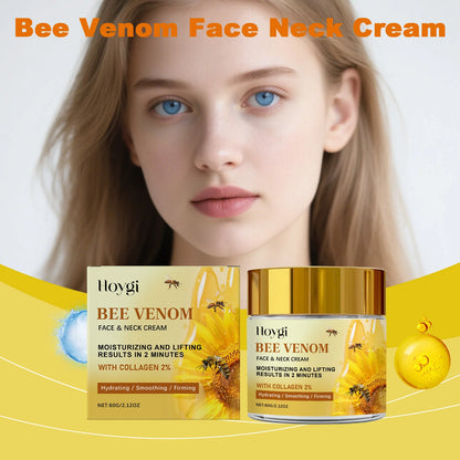 Bee Venom Firming Cream Reduce Fine Line Lifting Face Moisturizer Tightened Skin Smoothing Anti-Aging Firming Neck Lotion
