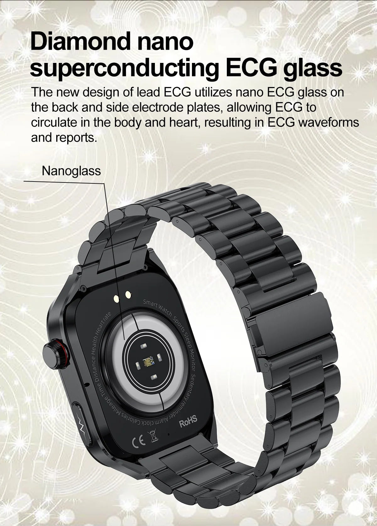 2025 New Smart Watch 2.04-inch AMOLED Screen Bluetooth Call IP68 Waterproof 650mA Sports Smartwatches Men Android Military-Grade