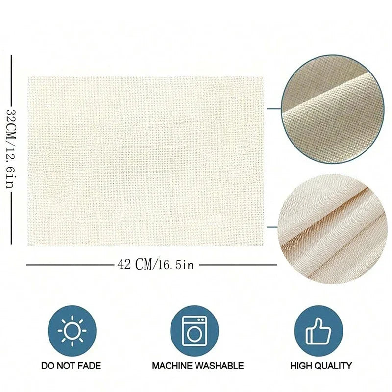 Japanese Ukiyo-e Style Linen Placemat Non Slip Table Mats Rectangular Non Slip Dining Table for Kitchen Home Decor Essentials