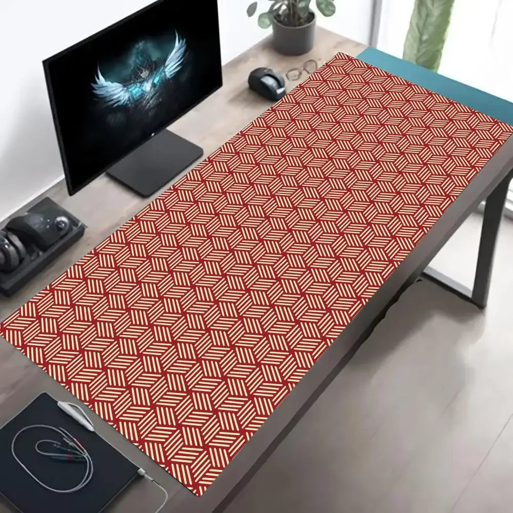 Line texture design Mouse Pad Large XXL Gaming carpet Rubber Lock keyboard Desk Mat Computer playmat Gamers work tablet office