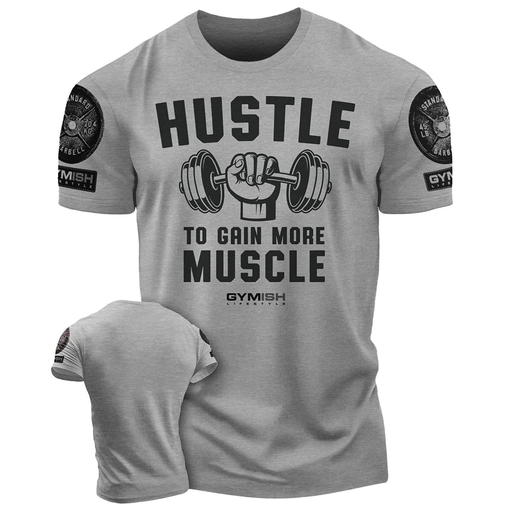 Men Gym Sportswear Muscle T-Shirt Top Fashion O-Neck Short Sleeve Outdoor Male Fitness Training Sports T-Shirts Casual Menswear