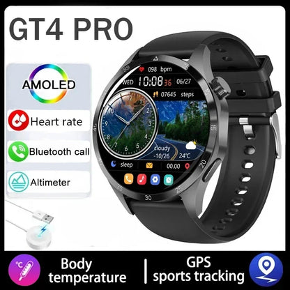 2025 New Smart Watch Men Watch 4 Pro1.53 inch AMOLED HD Screen BT Call GPS sports NFC Health Monitoring Smartwatch Mens Watch