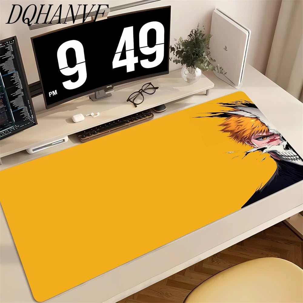BLEACH Mouse Pad Desk Mat Large Natural Rubber Non-slip Anti-fray Anime  Mousepad With lock edge Keyboard Ergonomic Office Home