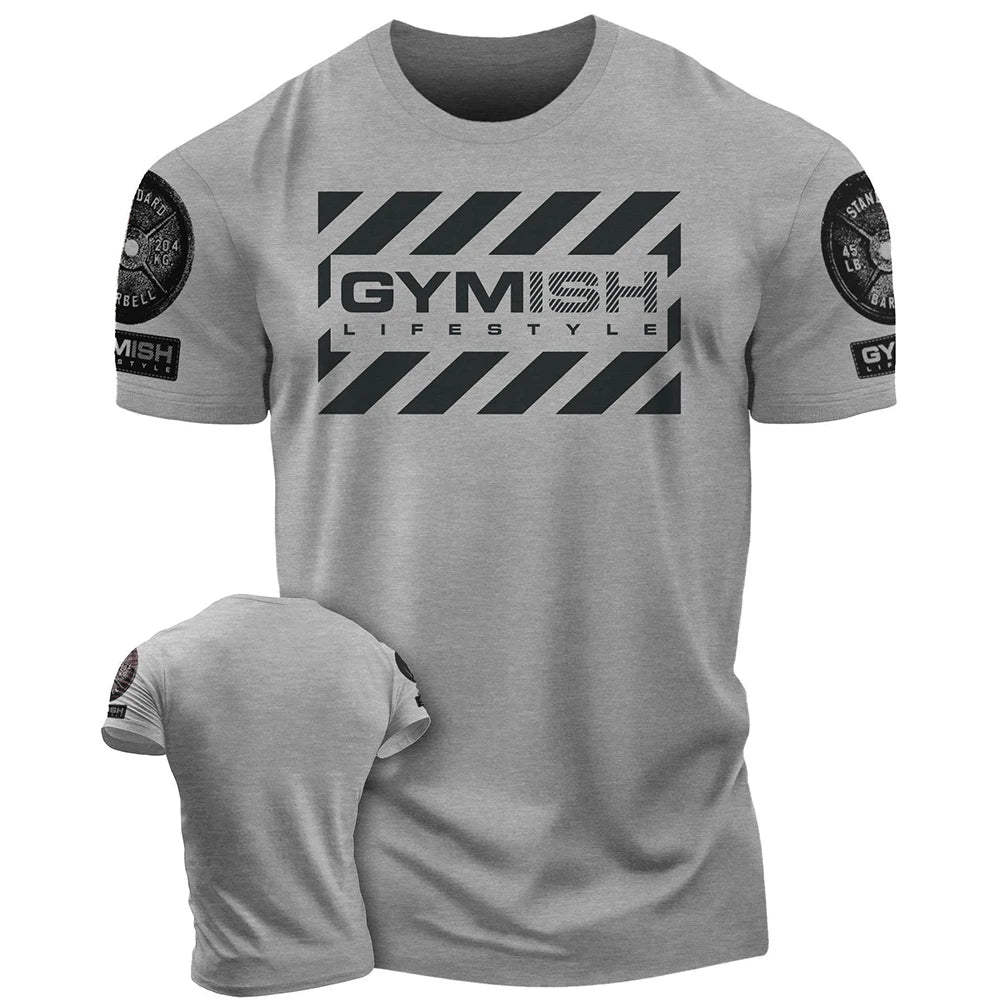 Men Gym Sportswear Muscle T-Shirt Top Fashion O-Neck Short Sleeve Outdoor Male Fitness Training Sports T-Shirts Casual Menswear