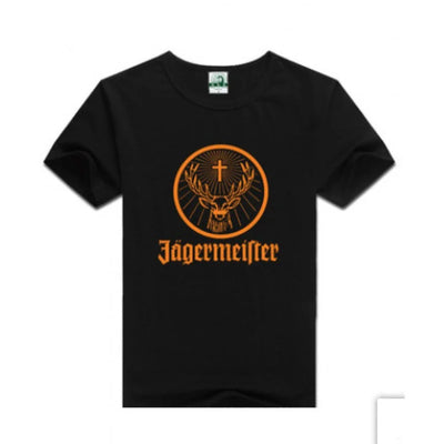 Men T Shirt Casual Jagermeister Logo Vintage T-shirt Graphic Oversized Sports Tops Breathable Comfortable Streetwear