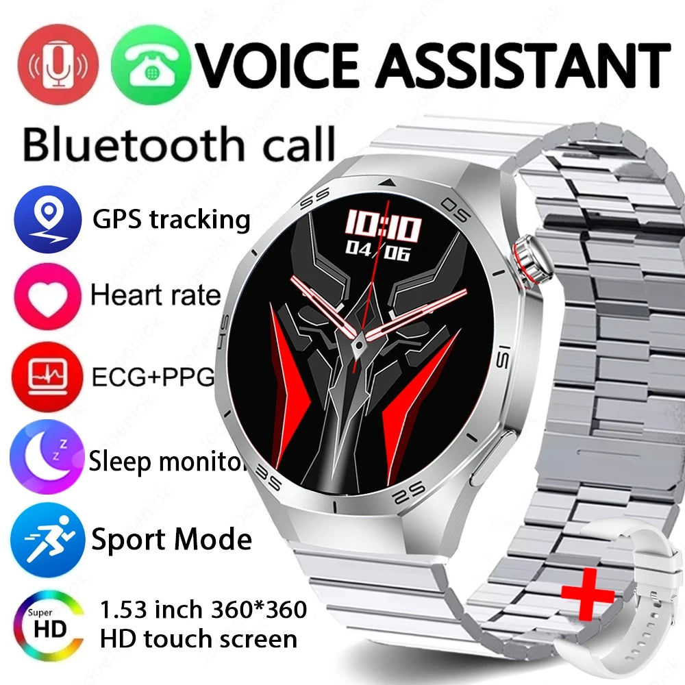 2026 New Watch 5 Pro GPS Track Smart Watch Men 360*360 AMOLED Screen NFC BT Call Waterproof Health Monitor Man Smartwatches IOS