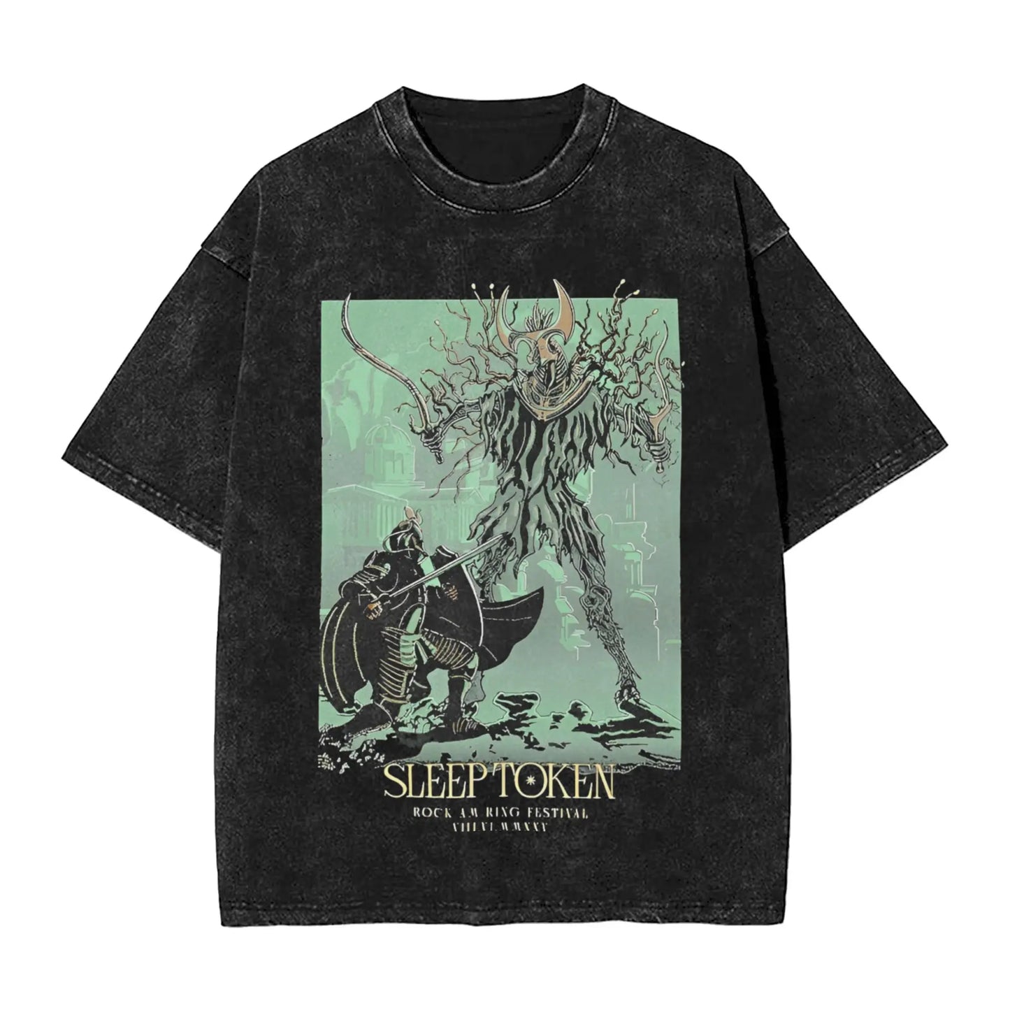 Sleep Rock Music Tokensd Even In Arcadia T Shirt Hip Washed Short Sleeve High Street T-Shirt Fashion for Men Women Streetwear