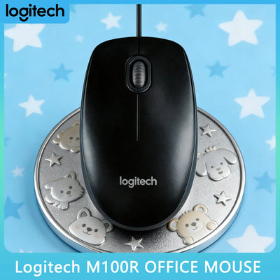 Logitech M100R Wired USB Mouse, Durable & Reliable, Perfect for Home, Office, Gaming and Laptop Use