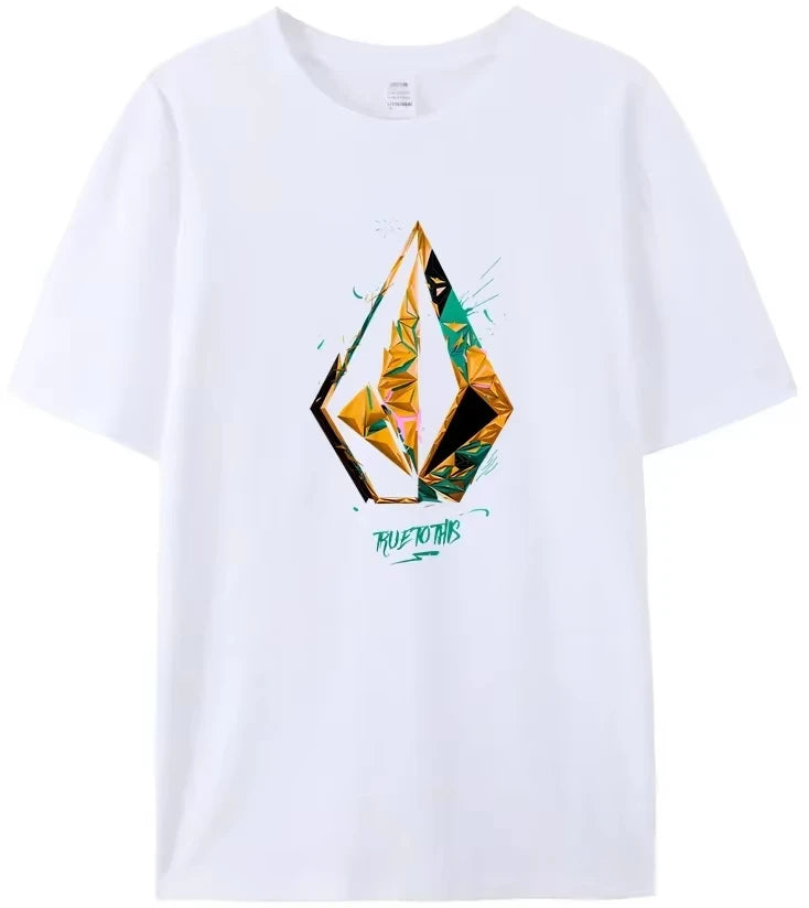 Volcom Men Women Cotton T-shirt Luxury Brand Fashion Big Size Top Casual Short Sleeve Streetwear Classic Print Loose Tee 2025