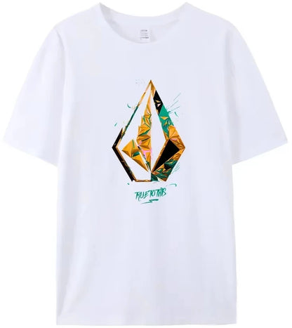 Volcom Men Women Cotton T-shirt Luxury Brand Fashion Big Size Top Casual Short Sleeve Streetwear Classic Print Loose Tee 2025