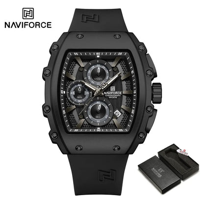 NAVIFORCE Fashionable 2025 Watches for Men Multifunctional 30M Waterproof Sports Quartz Silicone Strap Luxury Clock Reloj Hombre