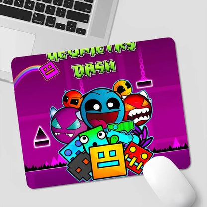 Cartoon Geometry Dash Video Game Office Student Gaming Thickened Large Pad Non-slip Cushion Mouse Pad for PC Computer Table