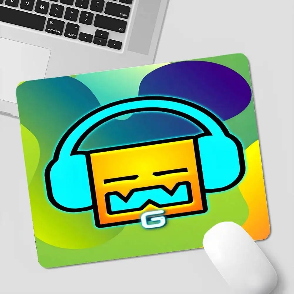 Cartoon Geometry Dash Video Game Office Student Gaming Thickened Large Pad Non-slip Cushion Mouse Pad for PC Computer Table
