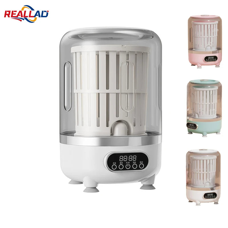 New USB Charging Washing Machine Portable Underwear Cleaner 3L Fully Automatic Socks Washing Machine Dehydratable Laundry Bucket