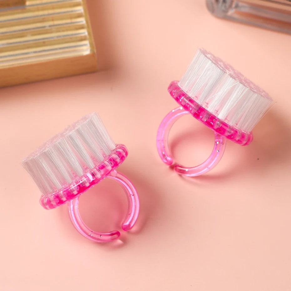 2/3pcs Plastic Nail Brushes Pink Soft Brush Nail Hand Scrubbing Cleaning Brush Dust Cleaner Nail Art Manicure Remover Tools