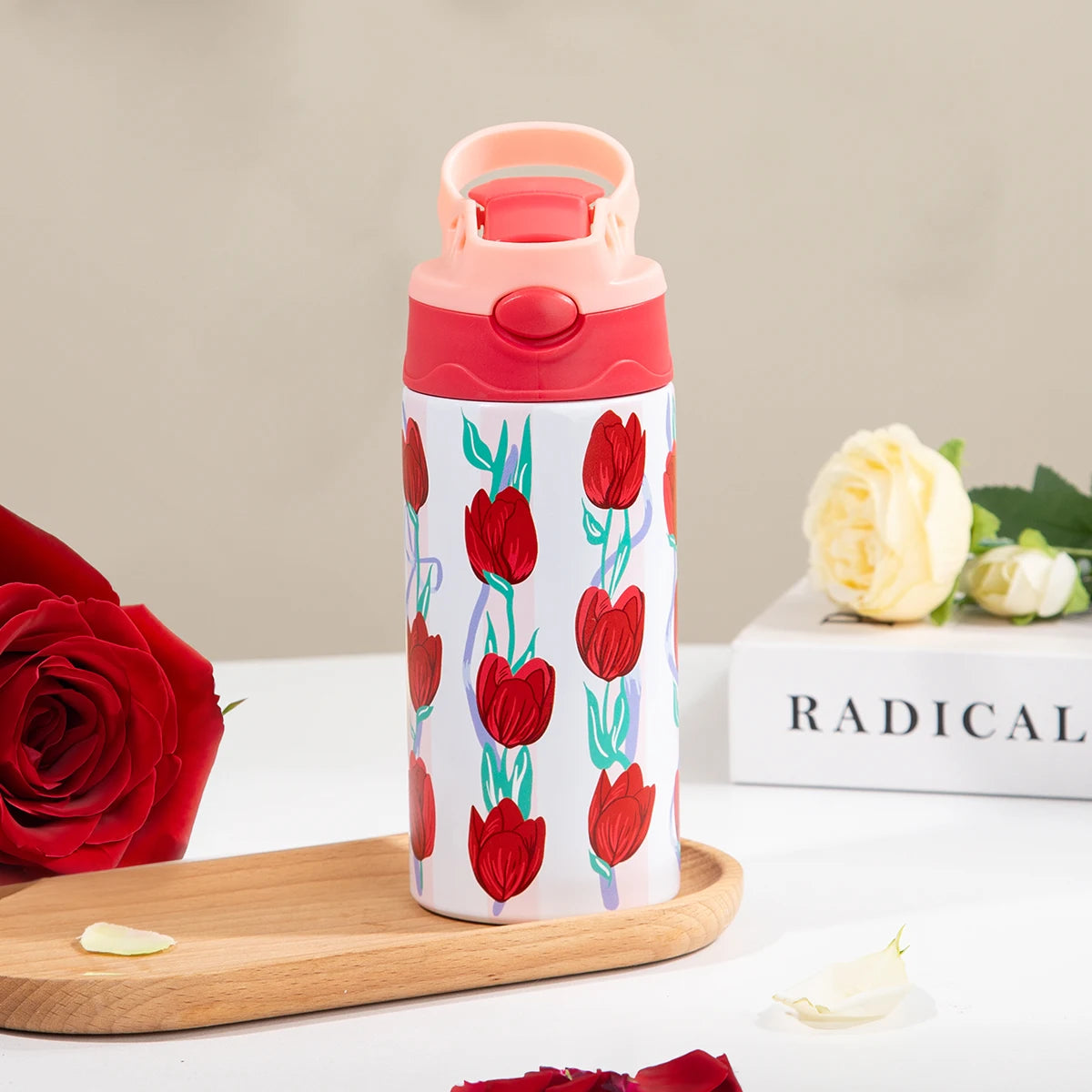 350ml Cartoon Insulated Cup Animal Pattern Stainless Steel Thermos Cup Christmas Vacuum Flasks Water Bottle Xmas Gift Cup