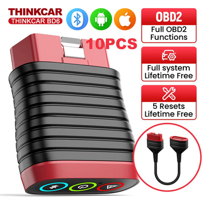 THINKCAR BD6 OBD2 Scanner Full System Diagnostic OIL IMMO ETS BLEED Brake Reset Lifetime Free All Auto Car Via THINKDIAG APP