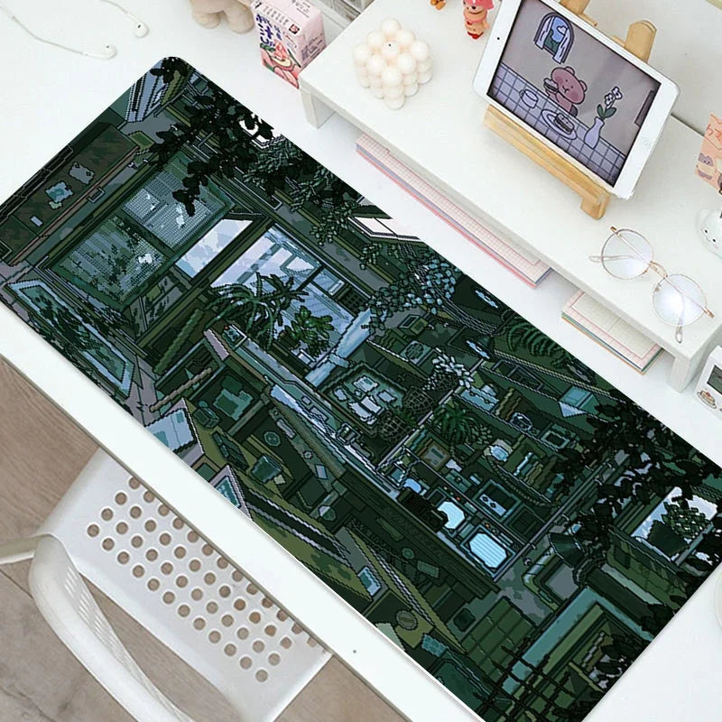 City Street Print Art Gaming MousePad Computer Laptop Gamer Table Mats Anti Slip Soft Mouse Pads for Home Office Accessories