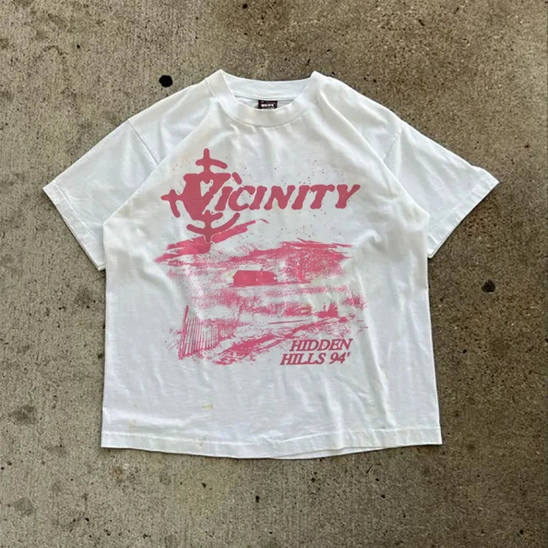 Streetwear Fashion Y2k Style 90s Cool Girls Punk Graphics Men Women Top Vintage Punk Tee Casual Short Sleeve T-shirt Summer Tees
